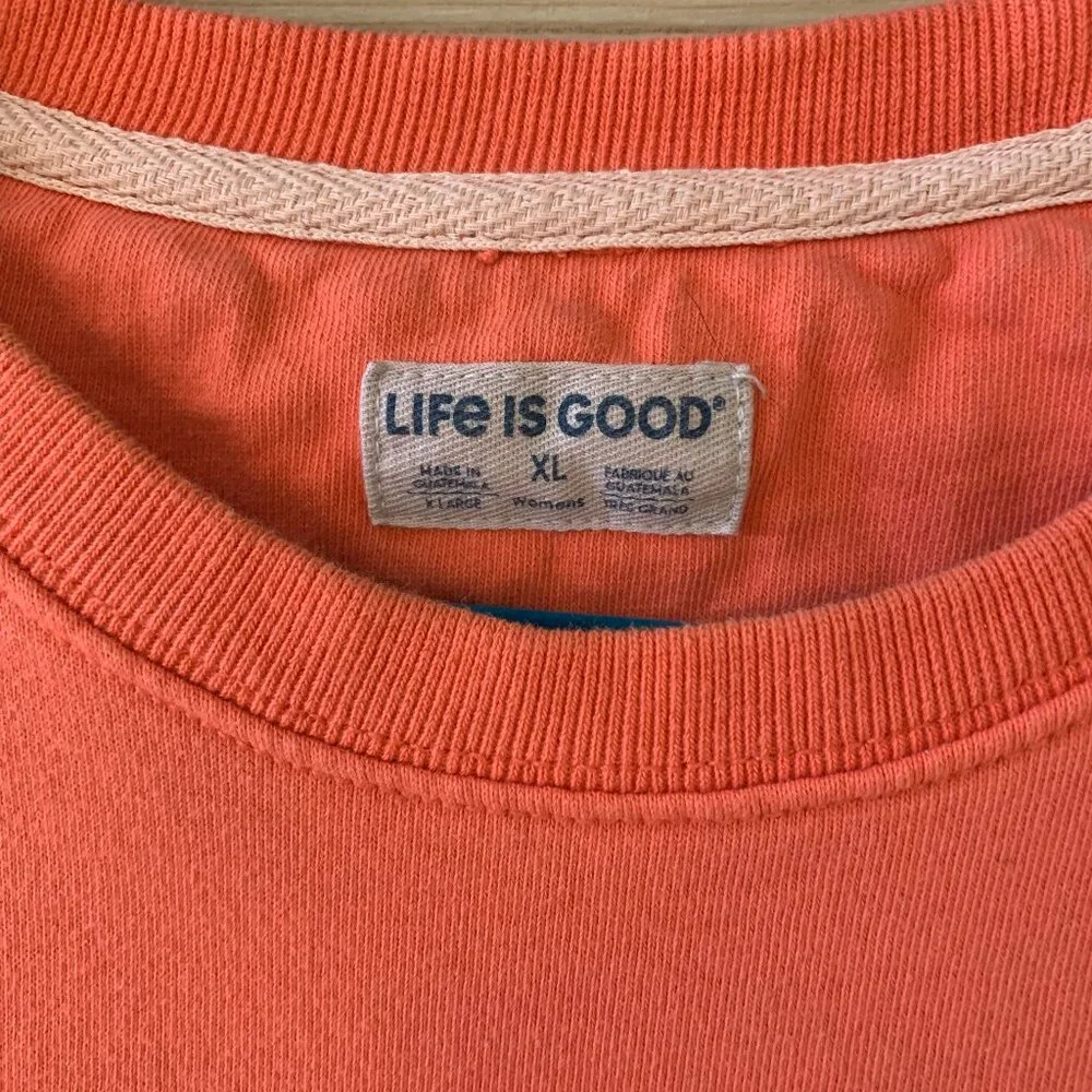 LIFE IS GOOD Sweatshirt Crewneck  3 Daisy's Sz.XL - Picture 2 of 8